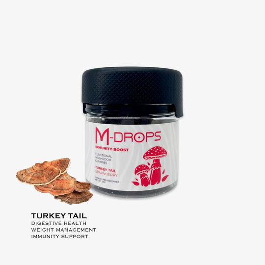 Turkey Tail - M-drops Immunity Boost - Organic and Vegan Mushroom Gummies